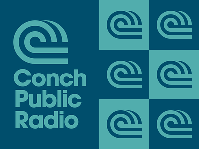 Conch Public Radio logo podcast typography wave