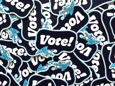 Vote! stickers america eagle illustration sticker typography united states vote