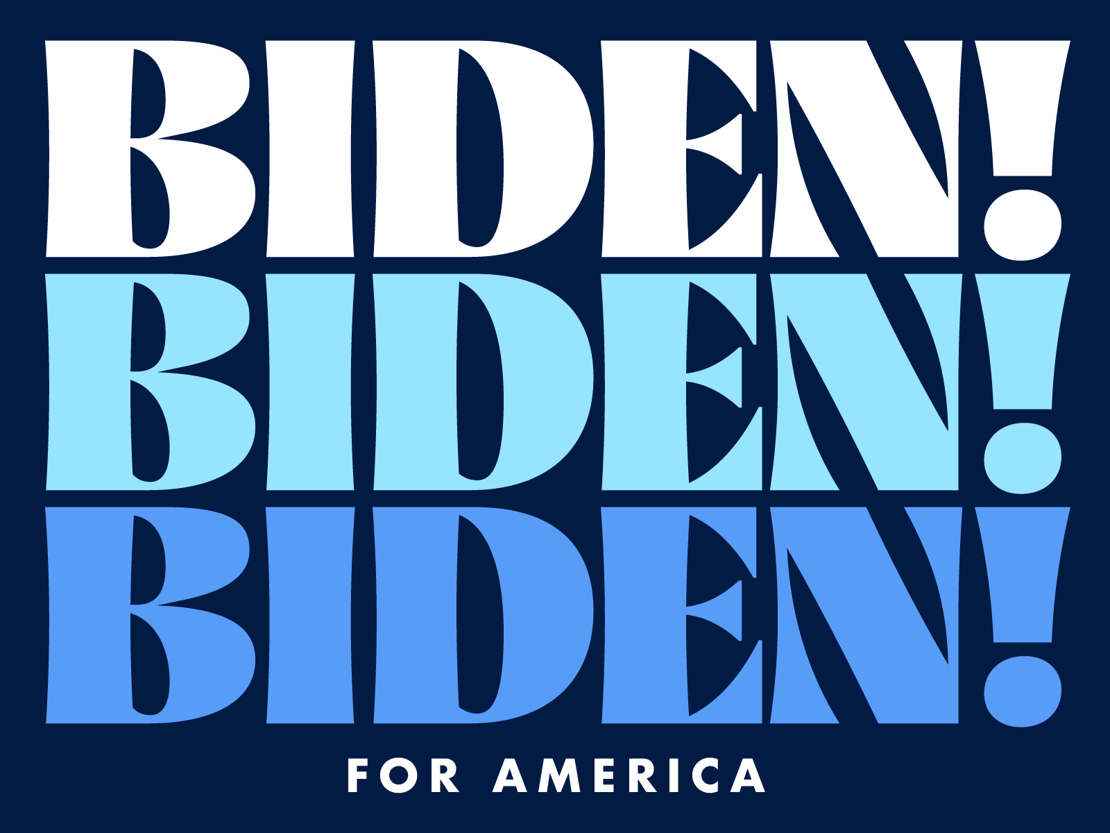 Biden for America biden election typography vote