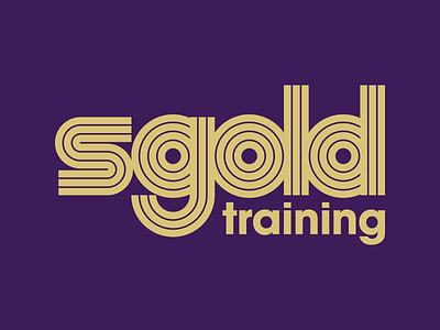 S Gold Training fitness lettering logo