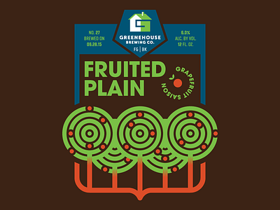 Fruited Plain beer grapefruit label packaging tree typography