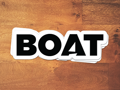 Boat sticker comedy logo sticker
