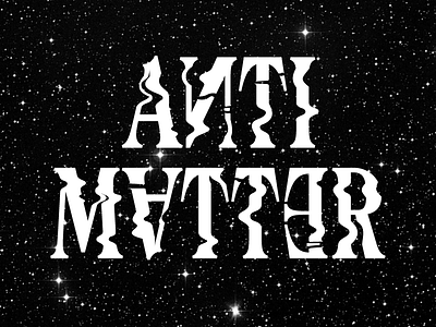 Antimatter beer label packaging space stars typography