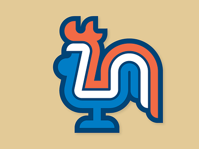 Le Coq Gaulois bird france logo rooster sticker