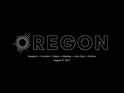 The cosmic ballet goes on eclipse oregon sun typography