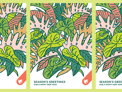 Jungle Bells, haha get it card holiday illustration jungle plant