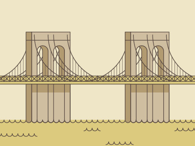Brooklyn Bridge bridge brooklyn east river illustration new york