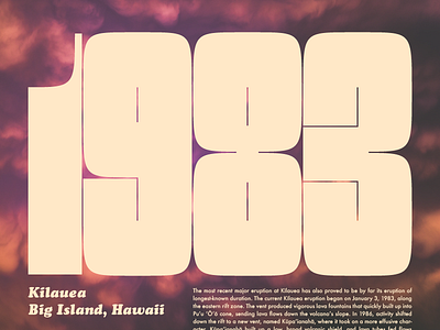 Throng hawaii numerals throng typography volcano