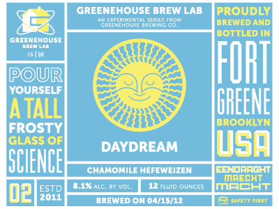 Daydream beer icon label packaging sun typography