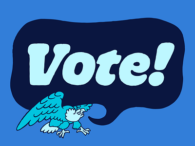 Vote! america eagle illustration typography united states vote