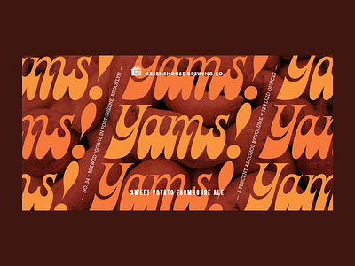 Yams! Yams! Yams! beer label packaging typography yams