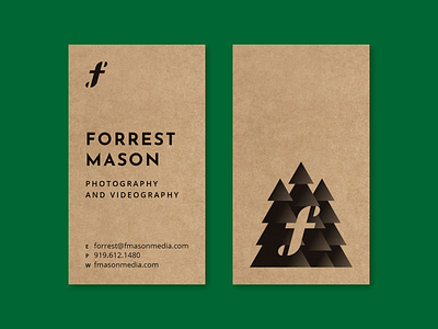 FMM biz card business card forest logo tree typography art