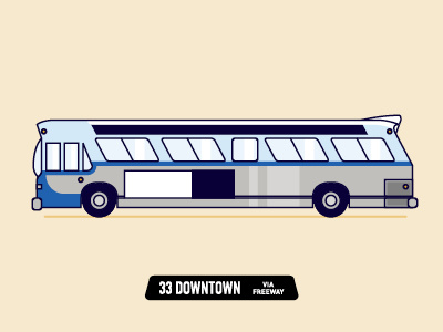 Santa Monica Intercity Bus #2525 bus illustration speed