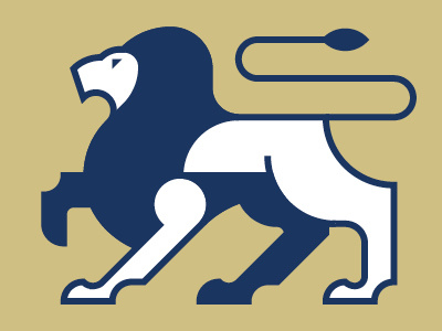 PF lion heraldry illustration lion logo