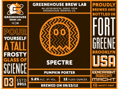 Spectre beer ghost halloween icon label packaging typography