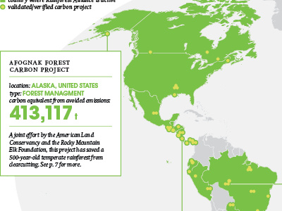 Carbon projects map annual report climate change infographic map typography