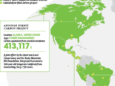 Carbon projects map