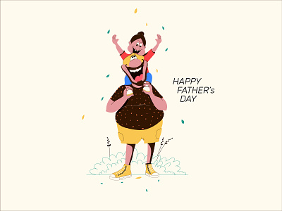 International Father's Day adobe illustrator cartoon cute digitalart fathersday flat design illustration relationships