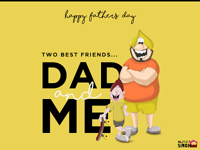 Happy Father's Day-3 artwork creative cute father father and son fathers day flat design illustration love son