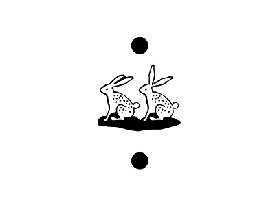 Rabbit Rabbit and black bunny drawing line linedrawing rabbit white wildlife