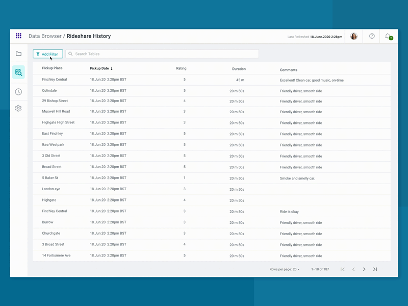 Advanced Data Filter data grid data table enterprise app enterprise ux filter user experience