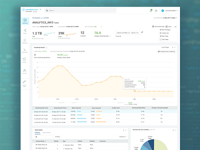 Monitoring Dashboard for a Partitioned Table big data dashboard data analysis data visualization dataviz enterprise app enterprise ux product design user experience design