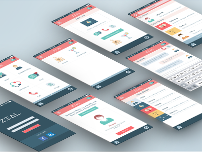 Zeal App screens app interaction design interface mobile screen ui user interface ux