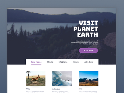 Landing Page aliens blue cool colors daily ui daily ui 3 dailyui earth landscape nature ui ux web design