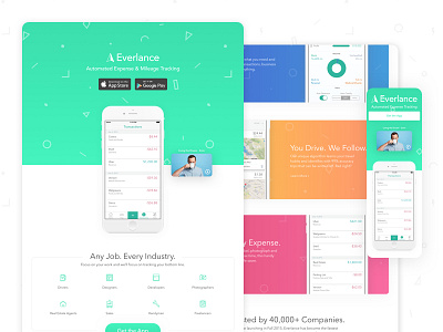 A Solicited Unsolicited Redesign of Everlance.com app lander responsive retina web design