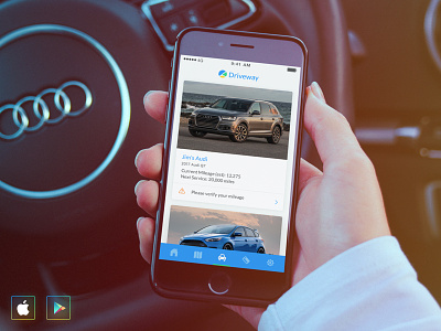 Driveway App for iOS & Android android app automotive cars insurance ios maps mobile speeding traffic trips