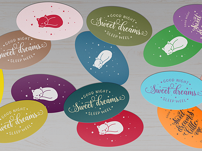 Ellipse Cards / Stickers Mock-Ups Vol.1 card cardstock coaster ellipse label mockup oval print rounded showcase sticker temlate