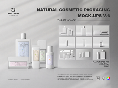 NATURAL COSMETIC PACKAGING MOCK-UPS VOL.6