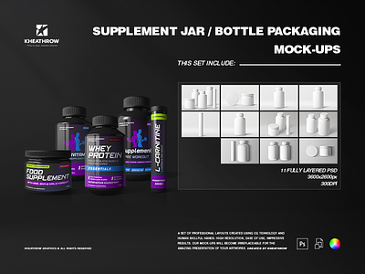 SUPPLEMENT JAR / BOTTLE PACKAGING MOCK-UPS