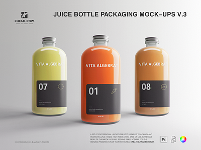 JUICE BOTTLE PACKAGING MOCK-UPS VOL.3 bottle juice mockup
