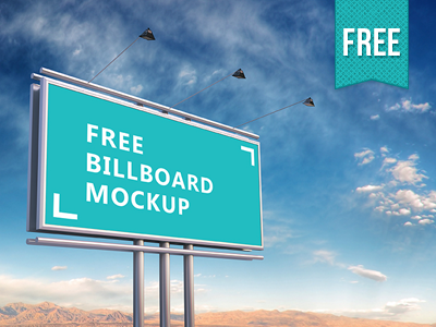 Free Psd Billboard Mockup advert advertisement banner billboard display editable free mock up mockup outdoor psd realistic