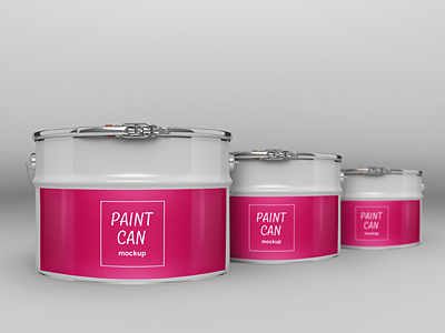 Paint Cans And Canisters Packaging Mock-Ups
