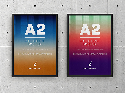 A2 Elegant Poster Frame Mock-Ups