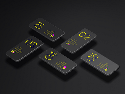 iPhone X Minimalistic Mock-Ups app apple application design display isometric matte minimalistic showcase template toolkit ui design