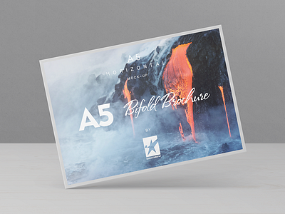 Bi-Fold A5 Horizontal Brochure Mock-Ups Vol.1