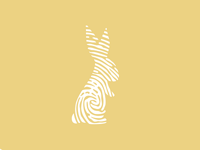 Fingerprint Rabbit fingerprint icon logo rabbit