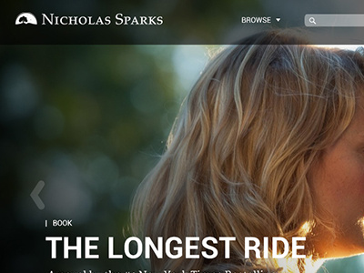Home re-Design Nicholas Sparks interaction design ui design webdesign website