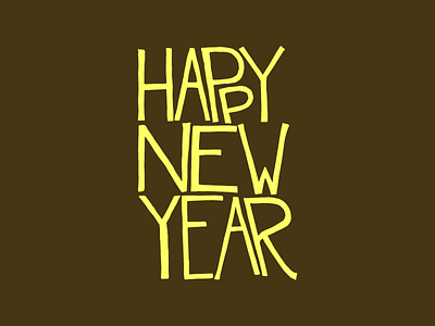 Happy New Year handlettering