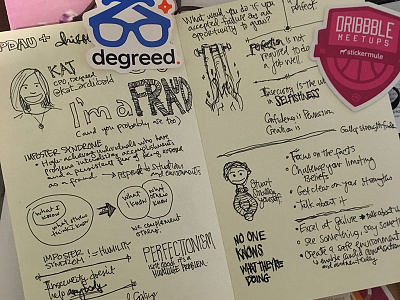 Sketch notes from PDAU/Dribbble meetup sketchnotes