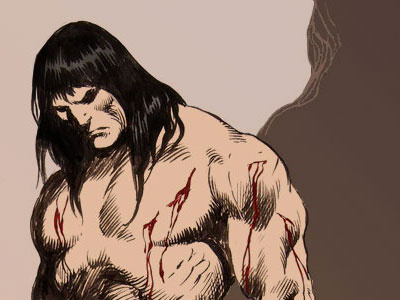 WIP: Another Photoshop Itch comic book conan