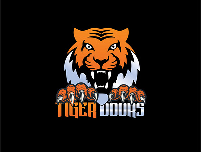 tiger door logo mascotlogo onlineproject