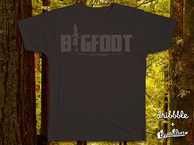 Bigfoot Stealth Academy arrested development bigfoot concept logo milford redwood stealth threadless tree