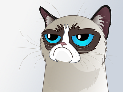 Grumpy grumpy tartarsauce cat grumpy cat threadless vector