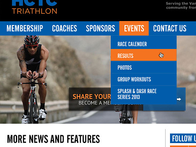 Hctc Dropdown dropdown highlight hover menu responsive skin swimbikerun tri triathlon website wordpress