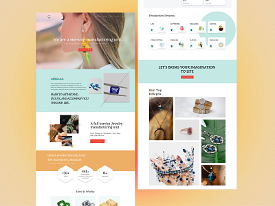 Jewelry B2B landing page Design Concept design figma landingpage minimal ui web