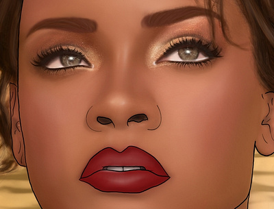 Rihanna art artist artistic design drawing female graphic design illustration illustrator painting portrait portrait illustration rihanna